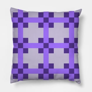 Shades of purple Star and Cross Patchwork Pattern Pillow