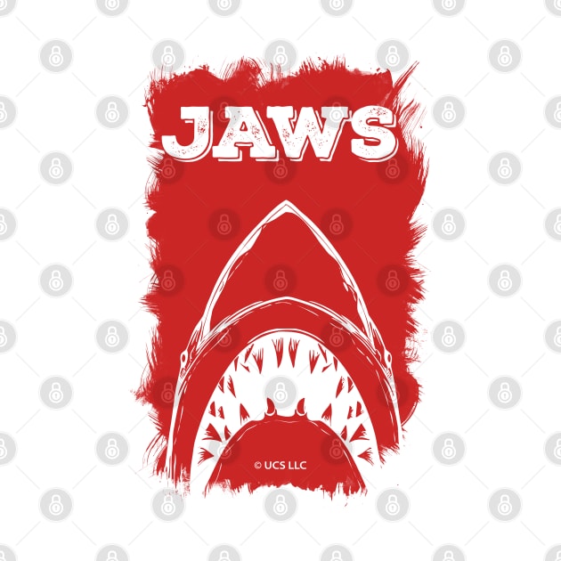 JAWS Abstract RED Minimalistic Fan Art Movie Poster Design by Naumovski