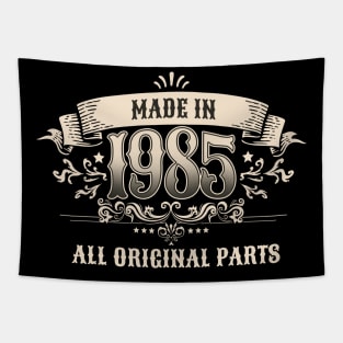 Retro Vintage Birthday Made In 1985 All Original Parts Tapestry