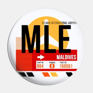 Maldives (MLE) Airport // Sunset Baggage Tag Pin