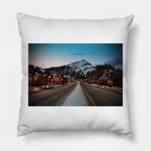 Banff Avenue Alberta Canadian Rockies Canada Pillow