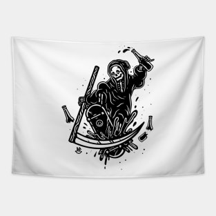 Cut Skull Halloween Skeleton Costume Tapestry