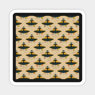 Alien hieroglyphs seamless pattern Magnet