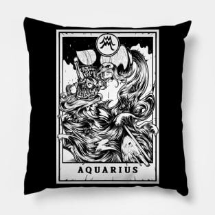 Aquarius Zodiac Tarot Pillow