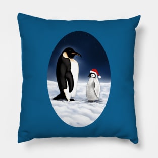 Christmas Penguins Pillow