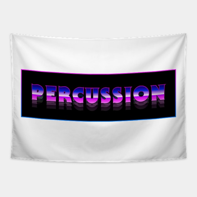 Retro 80s PERCUSSION | Marching Band Tapestry by Wizardmode