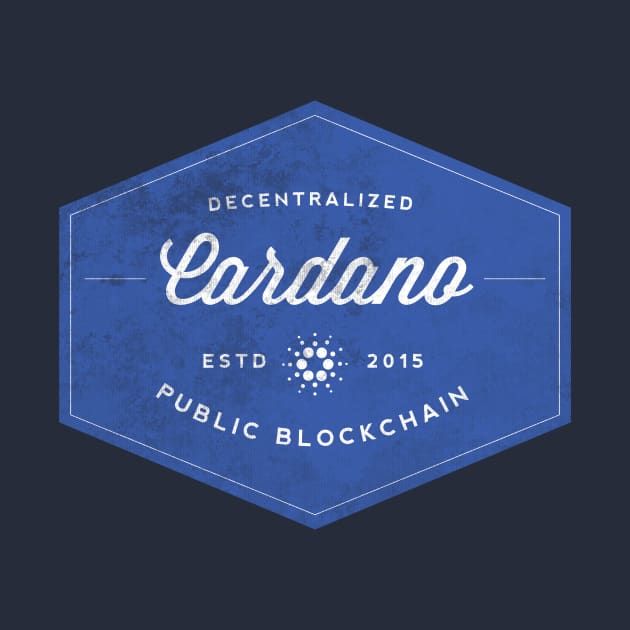 Cardano Vintage Logo 2015 Blockchain ADA Cryptocurrency by Kogarashi