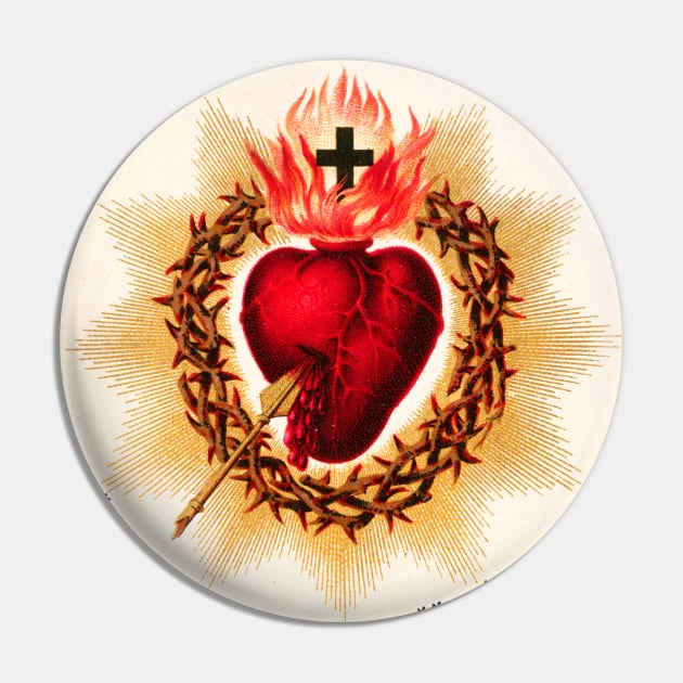 The Sacred Heart of Jesus, circa 1880. Pin by WAITE-SMITH VINTAGE ART