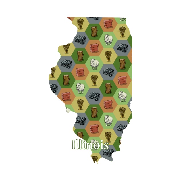 Illinois State Map Board Games by adamkenney