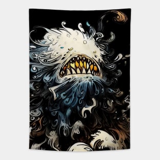 Spooky snile monster Tapestry