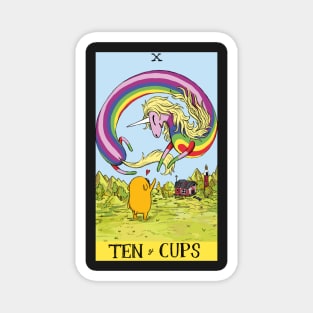 Rainicorn as 10 of Cups Magnet