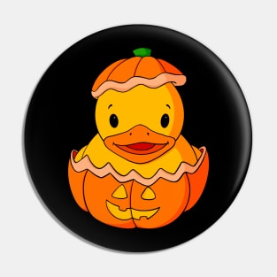 Jack O' Lantern Rubber Duck Pin