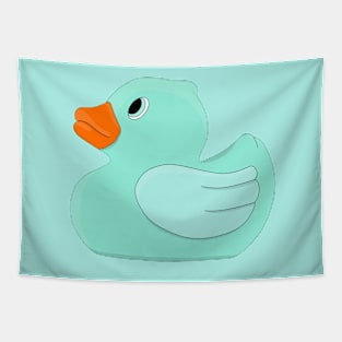 Pastel Green Rubber Duck Tapestry