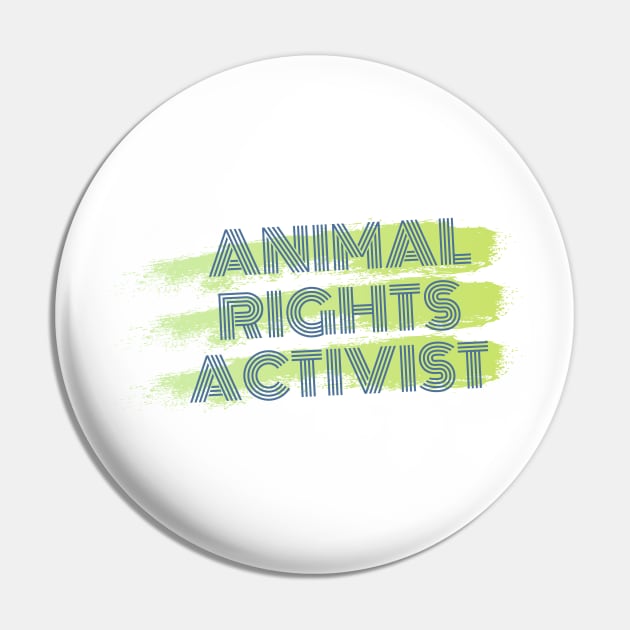 Animal Rights Activist Pin by Bearded Vegan Clothing