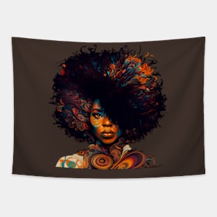 afro vintage style Tapestry