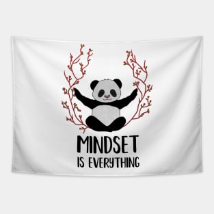 Panda Yoga, Meditation, Mindset Motivational Quote Tapestry