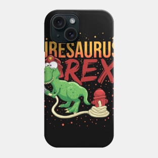 Firesaurus T Rex Kids Firefighter Dinosaur Fireman Boys Phone Case