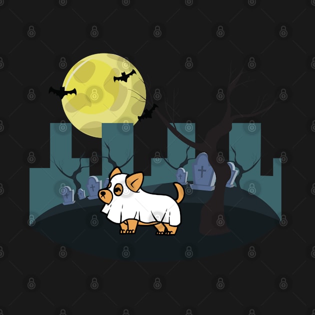 Cute funny dog ghost by Boga