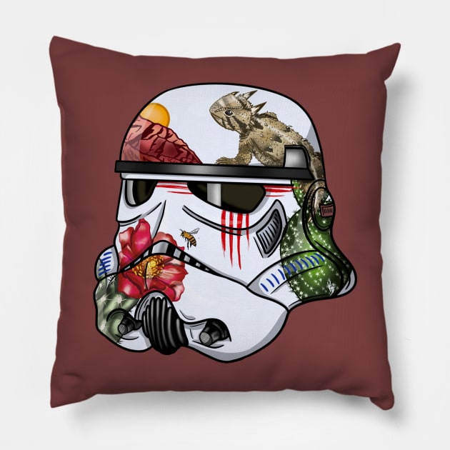 Desert Storm Helmet Pillow by KayyArkham