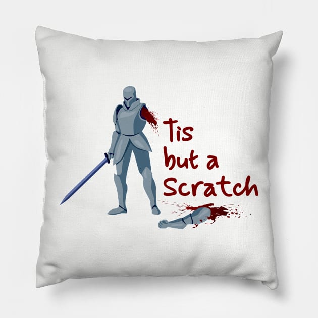 Tis But a Scratch - British Knight Pillow by Retusafi