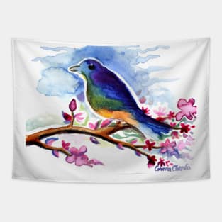 Bird and flowers Tapestry
