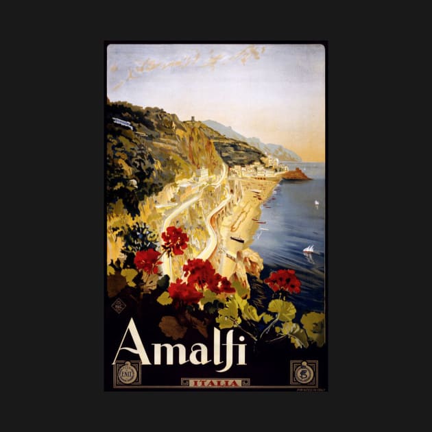 Vintage Travel Poster - Amalfi, Italy by Starbase79