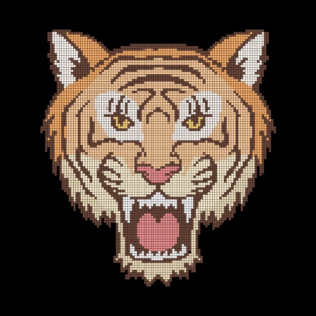 Pixel Tiger - low-bit Grafik by sweetczak