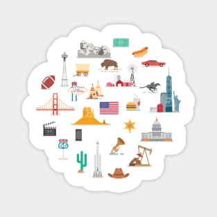 USA Landmarks Magnet