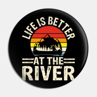 Life Is Better At The River Rafting T shirt For Women Pin