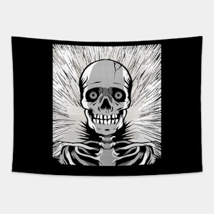 scary halloween skull Tapestry