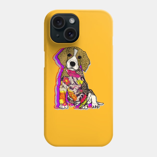 tattoo cute dog in pop look Phone Case by Brotherconk