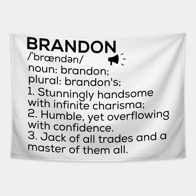 Brandon Name Definition Magnet for Sale by Teelogic