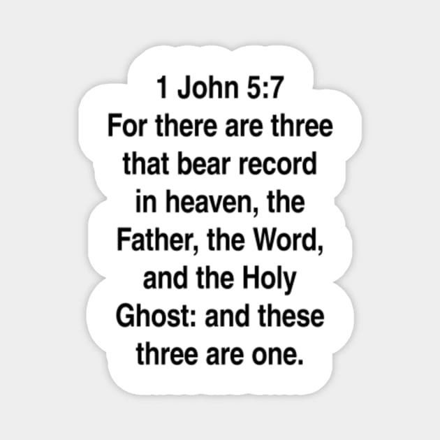1 John 5:7 King James Version (KJV) Bible Verse Typography Gift