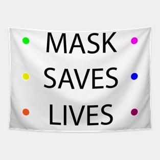 MASK SAVES LIVES Tapestry