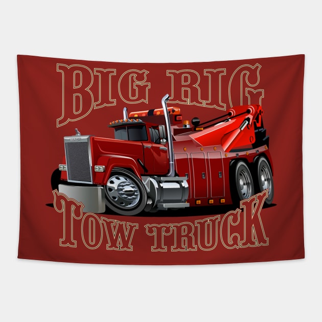 Cartoon tow truck Tapestry by Mechanik