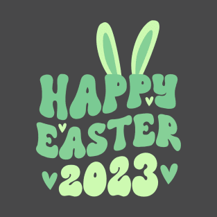 Happy Easter 2023 Bunny Ears Green T-Shirt