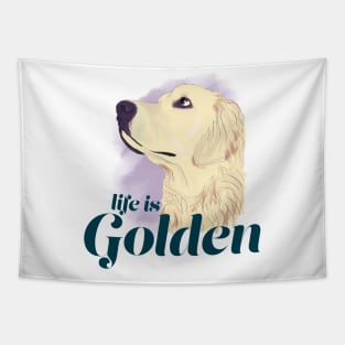 Life is Golden - Golden Retriever Tapestry