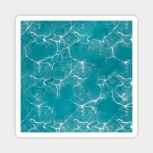 Digital drawing of deep blue sea waves surface Magnet