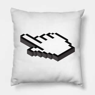 Isometric hand cursor clicking Pillow