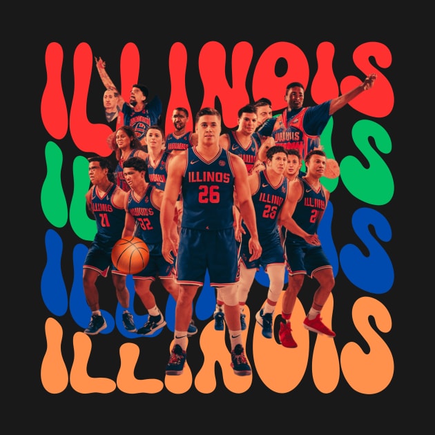 Illinois Fighting Illini Big Ten Champs 2024 Mens Basketball by Ethen