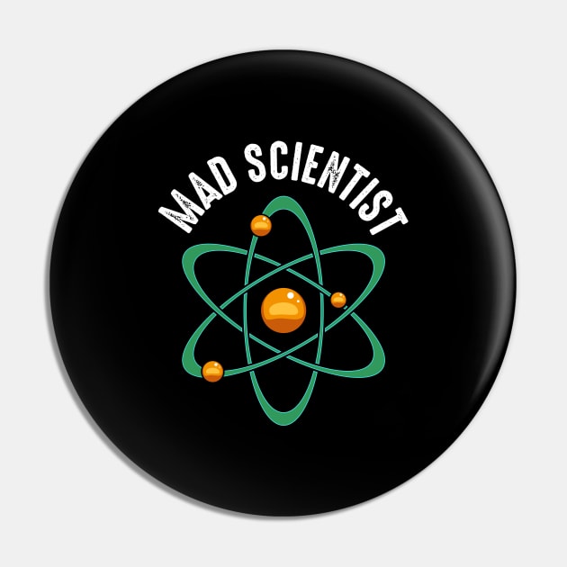 Mad Scientist Nerd Geek Chemistry Biochemistry Pin by Funnyawesomedesigns