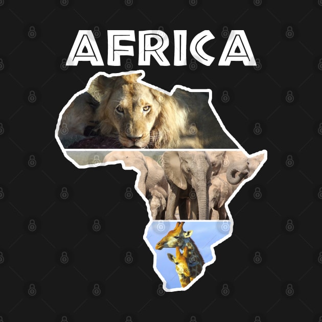 Africa Wildlife Continent Collage by PathblazerStudios