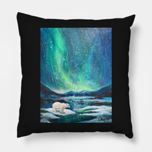 Aurora Borealis the Polar Bear Pillow