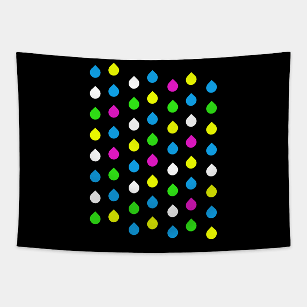 Multicolor Rain Tapestry by yayor