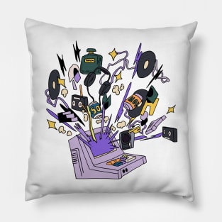 Vintage Byte Burst Pillow