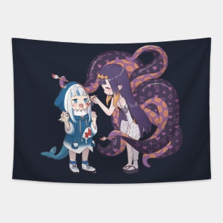 Gura and Ina Hololive Tapestry