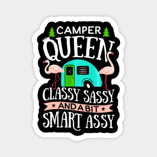 Camper Queen Classy Sassy Smart Assy shirt Camping RV Magnet