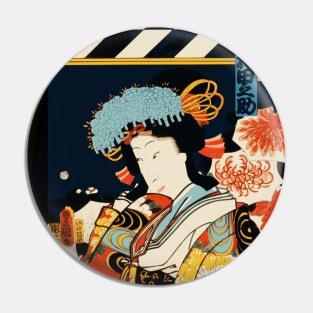 Kabuki Actor As Ukiyo E Geisha From Edo Period #1 Pin