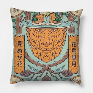 Bear outdoor adventure Pillow