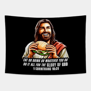 1 Corinthians 10:31 Eat or Drink for the Glory of God Tapestry